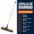 Cepillo de barrido de 60 cm para limpiar el bache antes de aplicar la mezcla